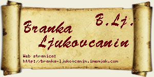 Branka Ljukovčanin vizit kartica